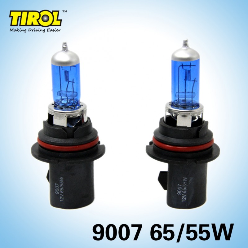 TIROL汽車前大燈燈泡鹵素汽車燈泡9007 65/55W藍泡（一對）工廠,批發,進口,代購