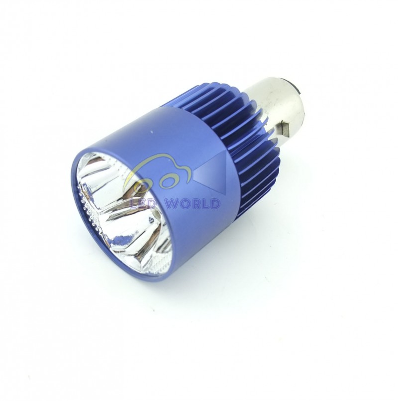 摩托車12V 雙爪BA20D前大燈LED大燈3燈珠燈泡 通用款9W工廠,批發,進口,代購