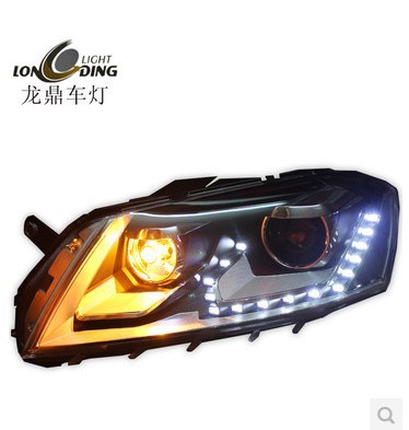 促銷龍鼎大眾新邁騰大燈總成改裝 歐版U型淚眼/雙光透鏡/HID氙氣工廠,批發,進口,代購