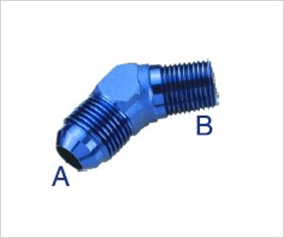 臺灣高精密油管接頭45度AN4 One piece AN to NPT 45°工廠,批發,進口,代購