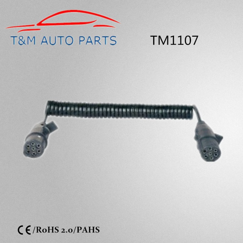 TM1107 純TPU彈簧螺旋線 銅 7芯拖車線 汽車彈簧線 掛車螺旋線批發・進口・工廠・代買・代購