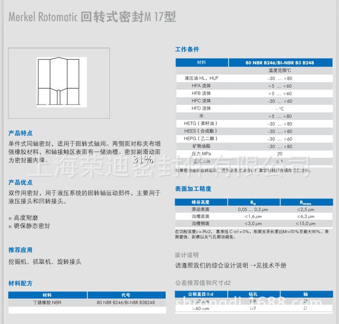 Merkel Rotomatic 回轉式密封M17型工廠,批發,進口,代購