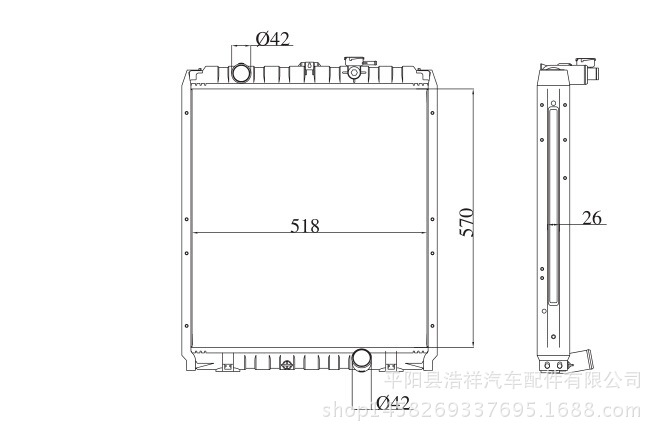 現代輕卡 MIGHTY  汽車散熱器 MT OEM 25310-5H200工廠,批發,進口,代購