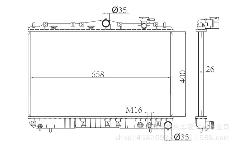 現代索納塔SONATA 91-95 汽車散熱器 MT OEM 25310-33300批發・進口・工廠・代買・代購