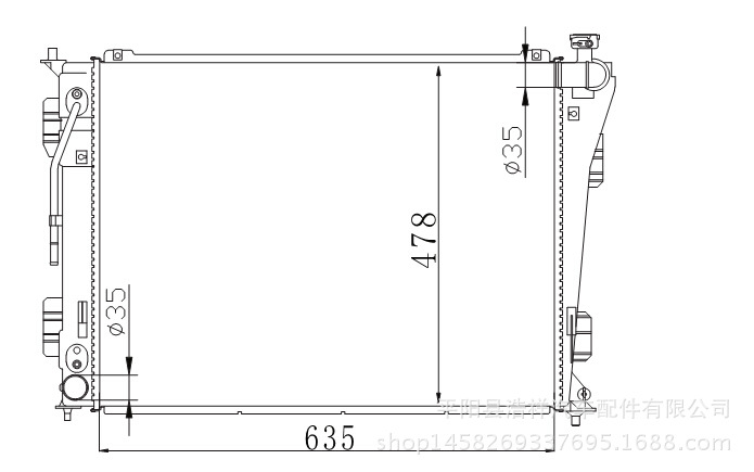 現代索納塔8 SONATA 11- 汽車散熱器 MT OEM 25310-3R000批發・進口・工廠・代買・代購