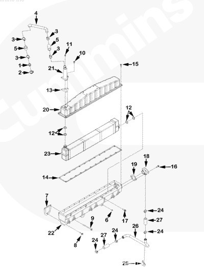 鉆機康明斯發動機中冷器4915052工廠,批發,進口,代購