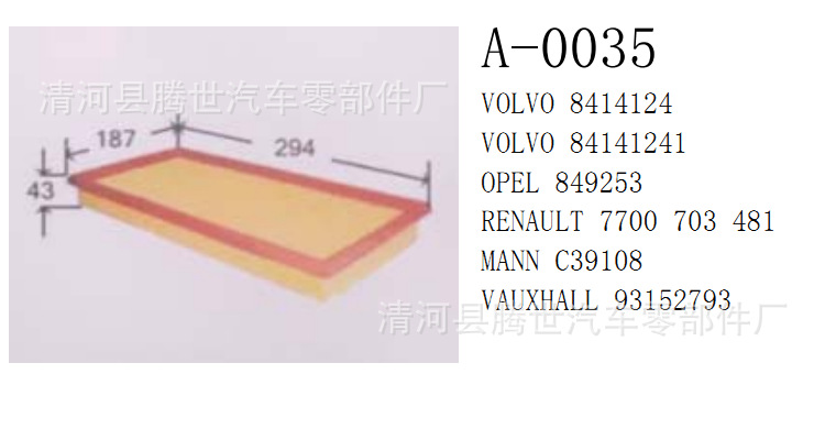 廠傢供應雷諾7701036270、C3042/1、A219空氣濾清器工廠,批發,進口,代購