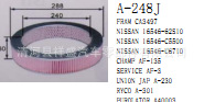 供應尼桑系列CA3497 16546-C5500 16546-U6710 A-230空氣濾清器工廠,批發,進口,代購