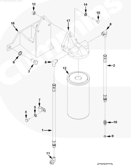 康明斯泵車發動機工程機械配件旁通濾清器安裝總成4914547工廠,批發,進口,代購