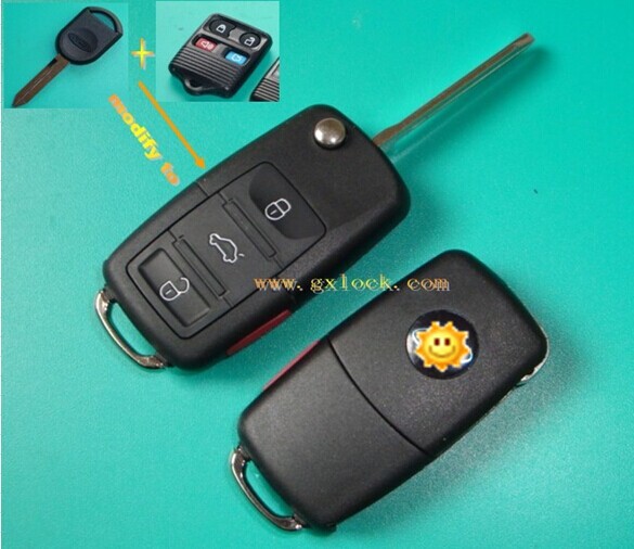 福特4鍵改裝折疊遙控鑰匙315頻率 福特遙控鑰匙 汽車替換鑰匙工廠,批發,進口,代購