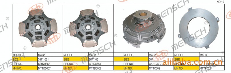 MACK 387  9簧4葉銅基片從動盤總成批發・進口・工廠・代買・代購