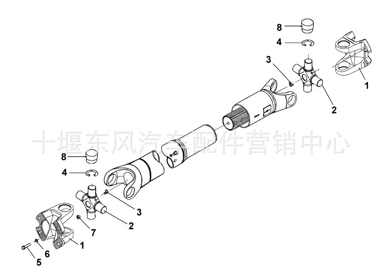 傳動軸2201010-T3800東風DONG FENG天龍傳動軸帶滑動叉總成工廠,批發,進口,代購