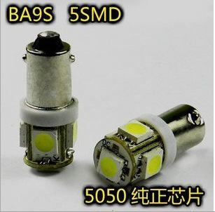 汽車機表燈 BA9S-5SMD-5050 LED閱讀燈 示寬燈 車頂燈 LED燈泡工廠,批發,進口,代購