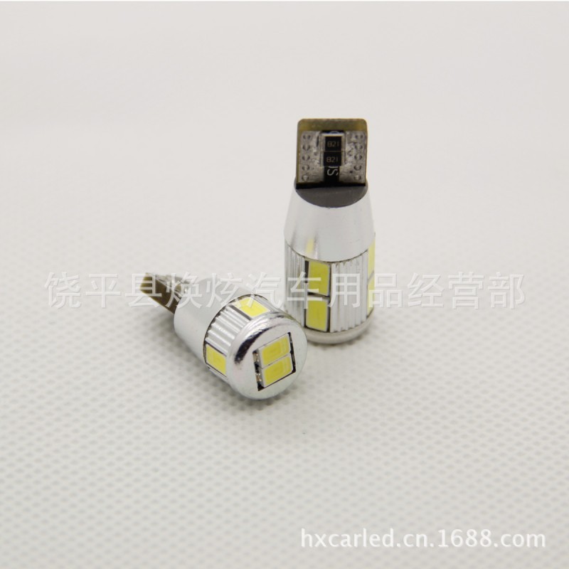 供應汽車燈canbusT10-6smd  5730 帶解碼LED示寬燈 牌照燈 行車燈工廠,批發,進口,代購