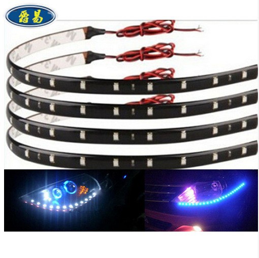 廠傢直銷 3528/1210 120CM 60LED 12v 汽車led防水軟燈帶 裝飾燈工廠,批發,進口,代購