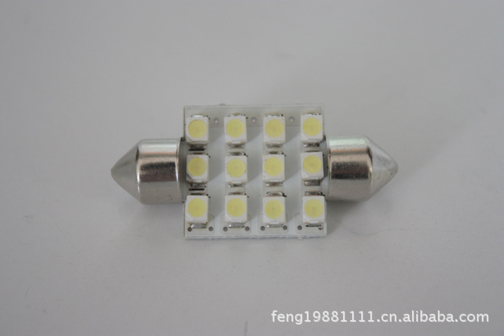 LED汽車燈 雙尖 31mm車頂燈12smd 車內燈 後備箱燈工廠,批發,進口,代購