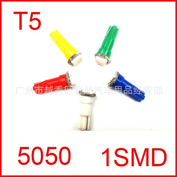 T5機表燈1SMD5050三芯片汽車LED高亮機表盤燈改裝多顏色LED燈工廠,批發,進口,代購