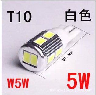 T10示寬燈 W5W汽車LED小燈5630-10SMD 示寬燈 帶穩壓恒流工廠,批發,進口,代購