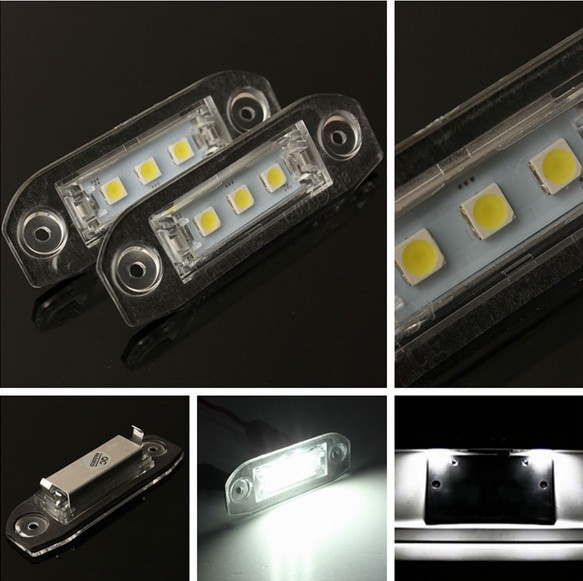 沃爾沃Volvo S80 Xc90 S40 v60 3SMD 5050專用高亮解碼LED牌照燈工廠,批發,進口,代購