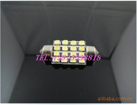 雙尖16SMD 1210 汽車LED燈泡 車頂 車內 牌照 閱讀 後備箱燈39mm批發・進口・工廠・代買・代購