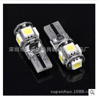 供應T10插泡 LED示寬燈 機表燈 閱讀燈 小燈 5SMD-5050工廠,批發,進口,代購