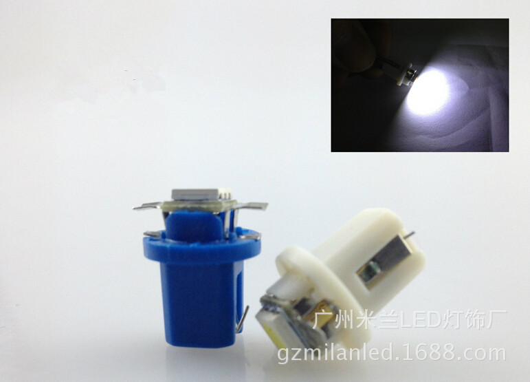 生產汽車LED小燈 T5 B8.5-5050-1SMD 汽車LED機表燈 12V指示燈工廠,批發,進口,代購