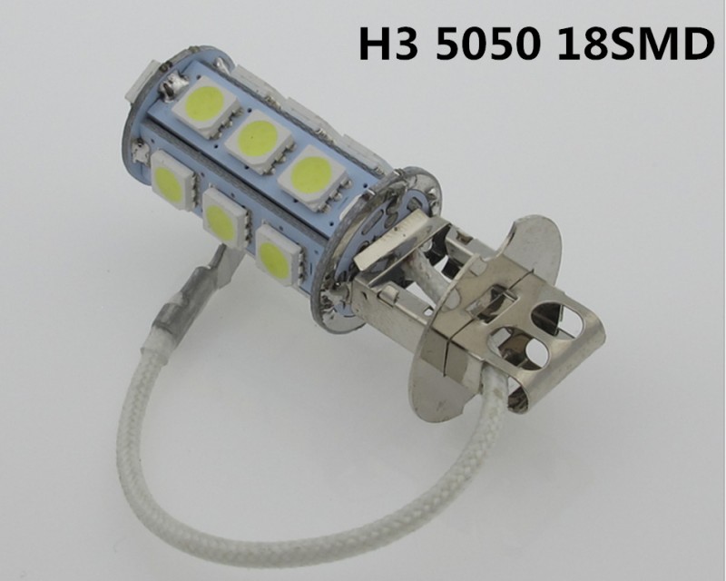 汽車LEDH3霧燈 5050-18led-h3 汽車前霧燈 led燈泡 大燈霧燈工廠,批發,進口,代購