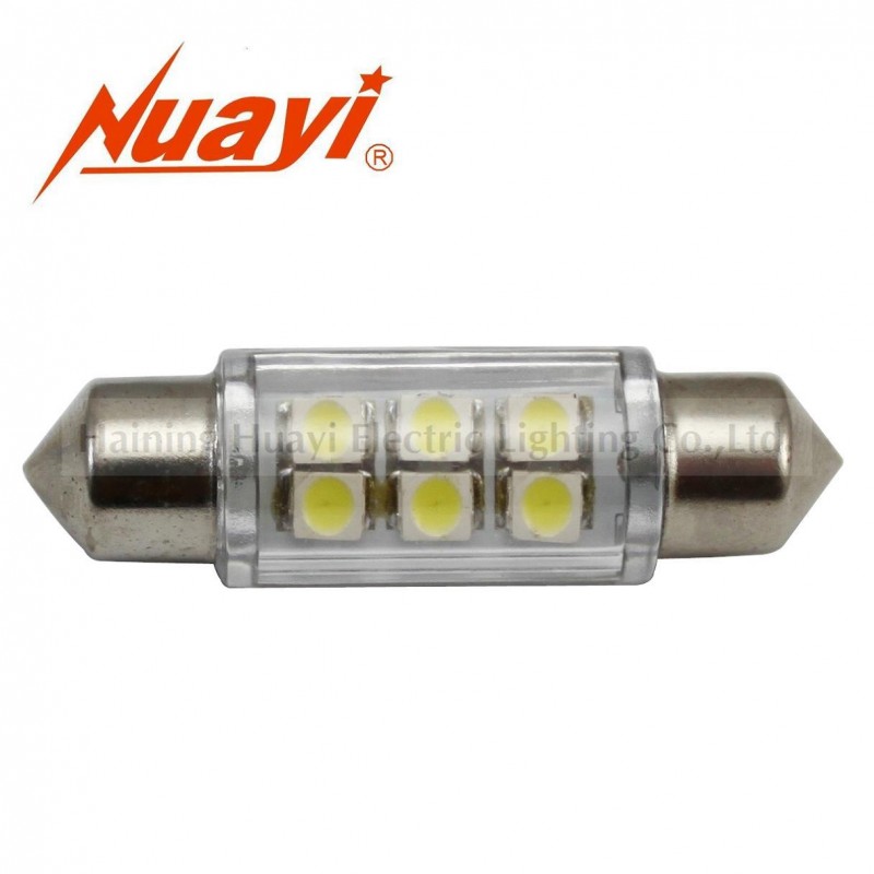 生產供應 SMD SV8.5 C5W 211 212 雙尖牌照車頂閱讀 LED汽車燈泡工廠,批發,進口,代購