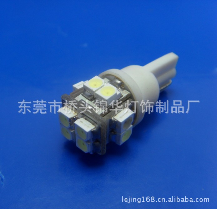 供應高品質LED車燈  LED機表燈  LED指示燈  T10-3528-12SMD工廠,批發,進口,代購