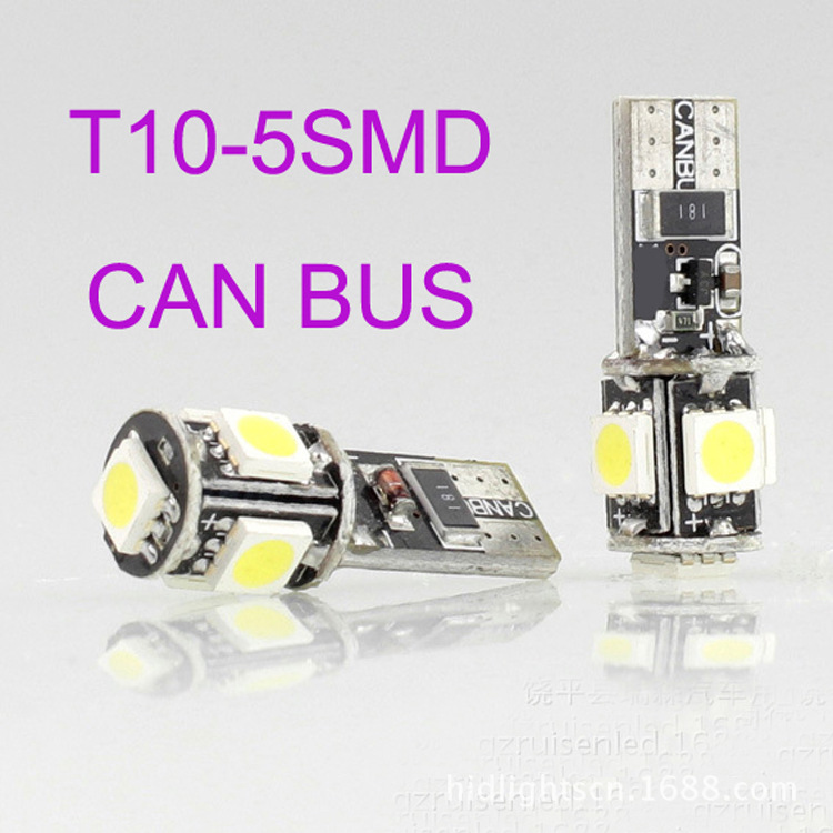 T10-5050-5SMD can bus 解碼 示寬燈 機表燈 LED車燈工廠,批發,進口,代購