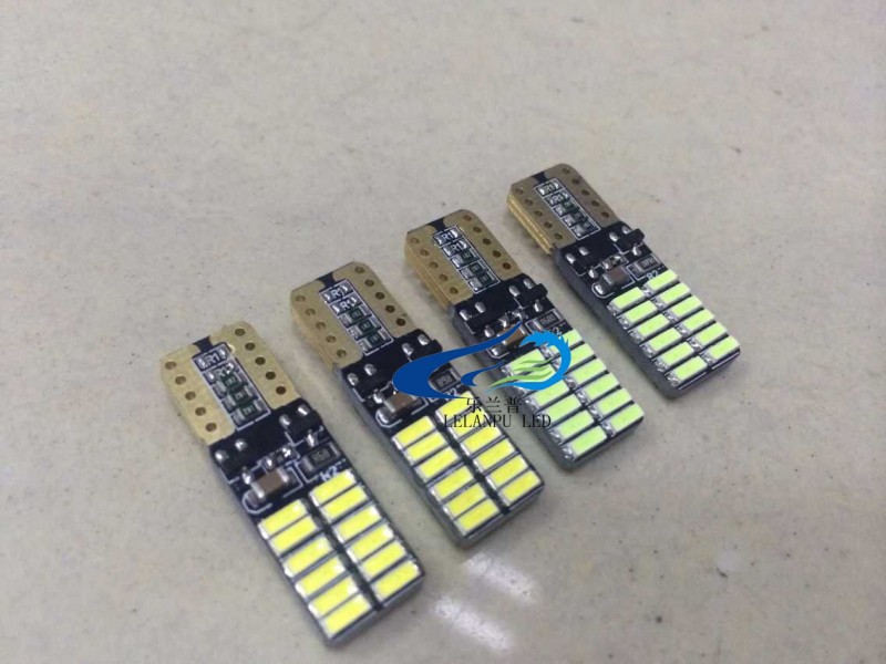 韓國 T10 解碼24smd 4014示寬燈 恒流led汽車外貿canbus車燈工廠,批發,進口,代購