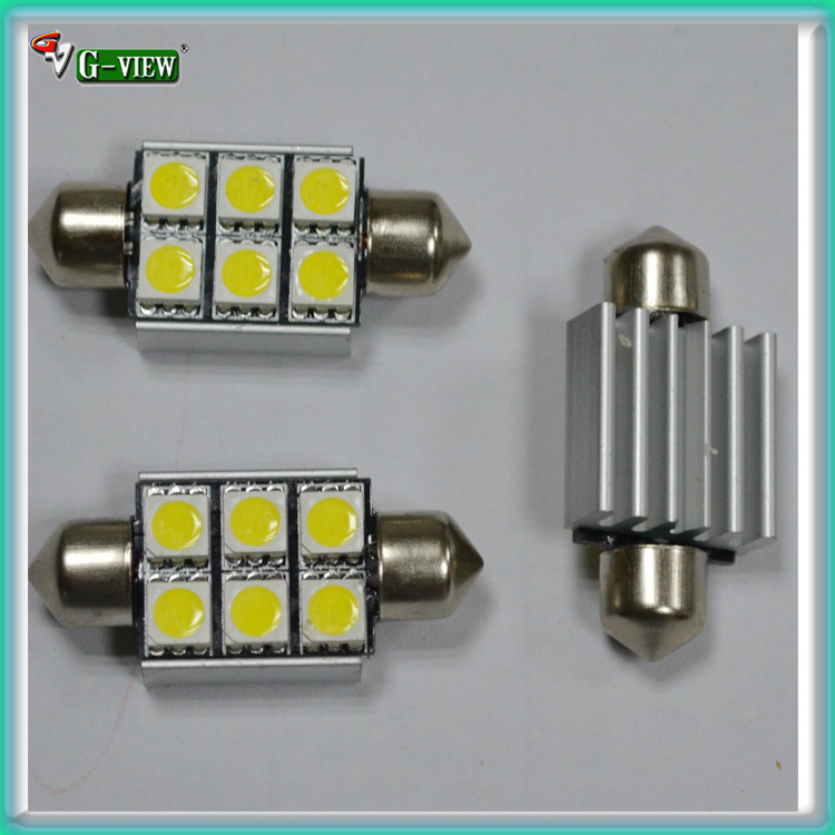 廠傢熱銷金線封裝5050芯片-6SMD36mm雙尖後牌照燈汽車裝飾燈工廠,批發,進口,代購