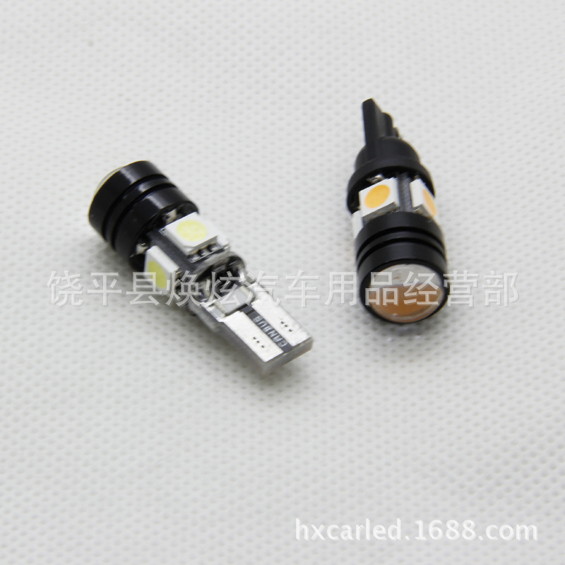 供應解碼T10-4smd1.5w 5050 canbus黑鋒聚光+透鏡 示寬燈行車燈工廠,批發,進口,代購