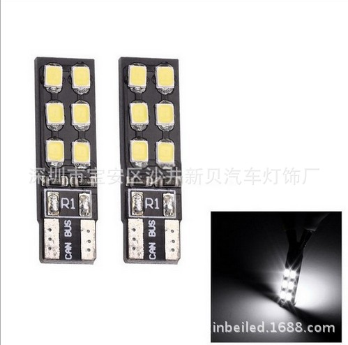 T10超亮 解碼示寬燈12SMD 汽車LED 小燈 日間行車燈 冰藍色工廠,批發,進口,代購