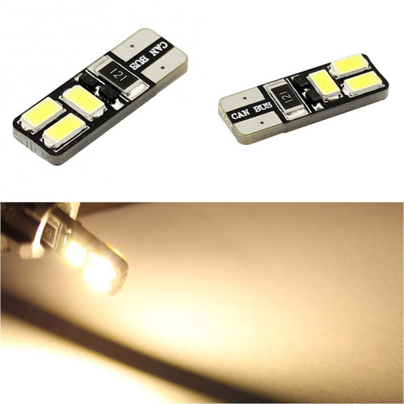 LED汽車車燈 示寬燈廠傢直銷 CANBUS  T10 6SMD 5730 正白 暖白批發・進口・工廠・代買・代購