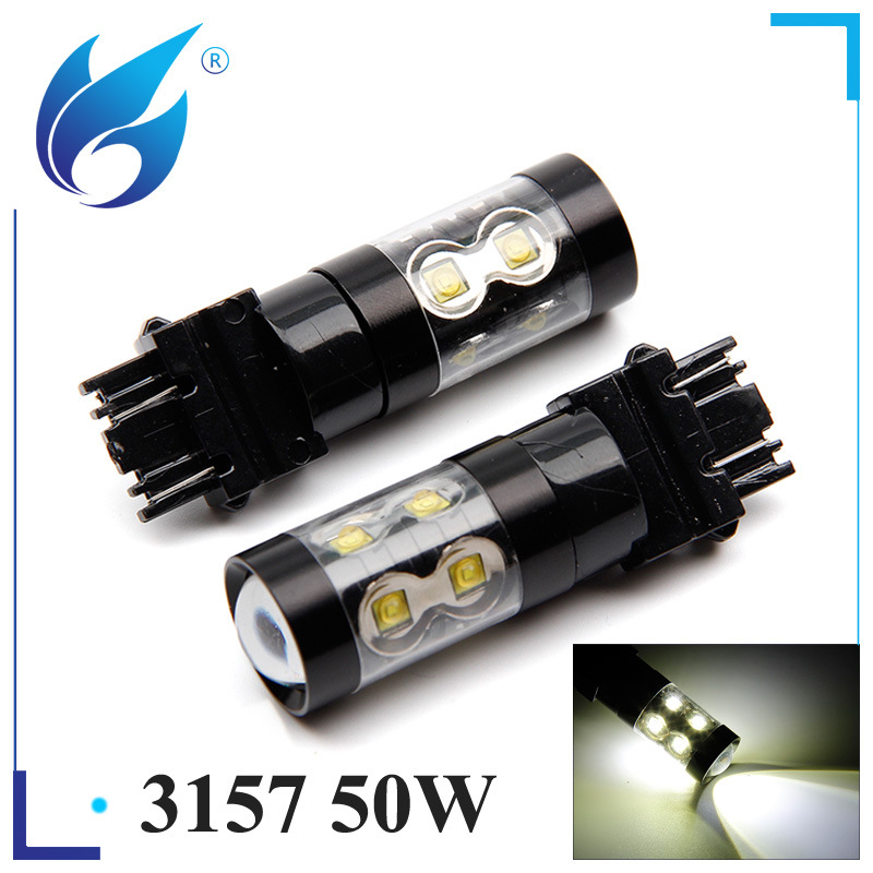 汽車LED大功率車燈 T25 3157 CREE 50W LED剎車燈 高亮LED製動燈工廠,批發,進口,代購