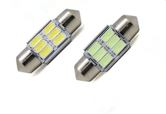 新品5630-6SMD -31MM 高亮LED閱讀燈 36/39 雙尖帶解碼 車頂燈工廠,批發,進口,代購