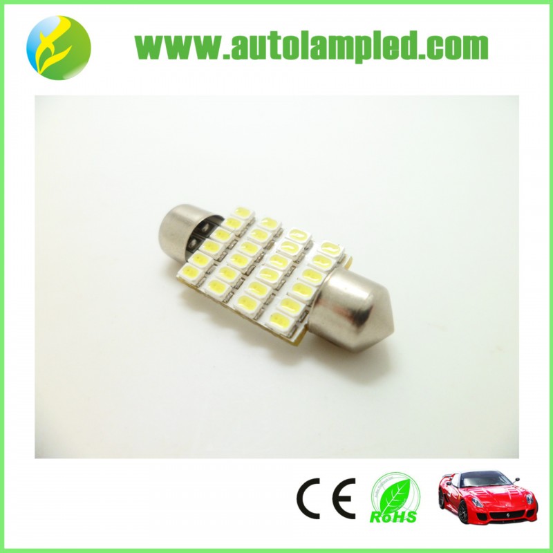 廠傢直銷高亮雙尖36mm-24smd1206汽車LED閱讀燈/牌照燈/尾箱燈工廠,批發,進口,代購