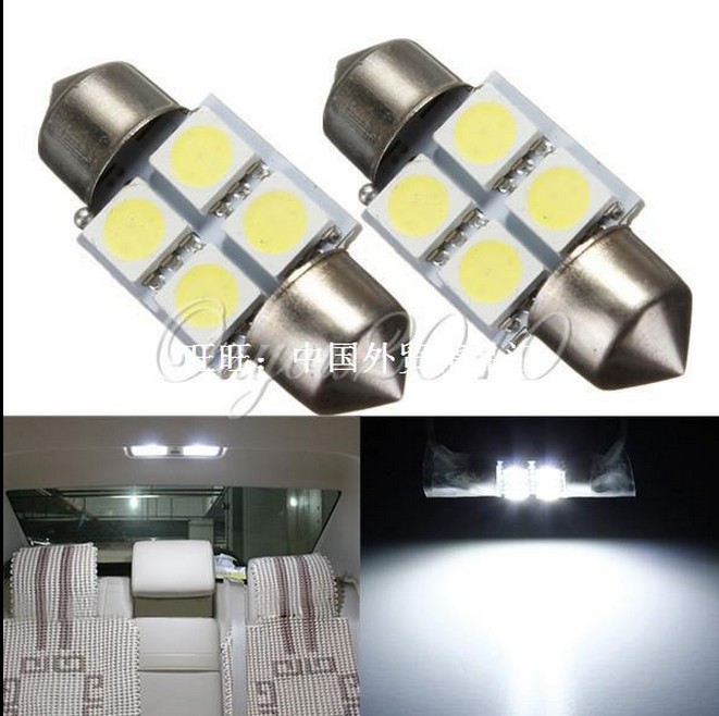 供應LED雙尖車頂燈 牌照燈 閱讀燈 車門燈31mm4SMD 5050三芯車燈工廠,批發,進口,代購