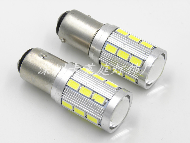 爆閃款1157 7443 5630 18SMD +1CREE高亮 帶透鏡LED倒車燈剎車燈批發・進口・工廠・代買・代購