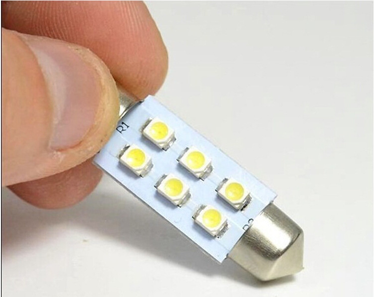 汽車led雙尖31mm -1210 6SMD 閱讀燈 車頂牌照後廂 汽車用品批發工廠,批發,進口,代購