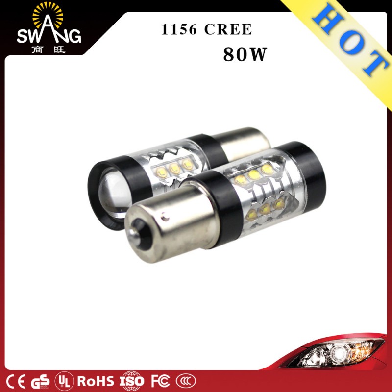 廠傢直銷汽車LED大功率轉向燈 角燈 1156 80W CREE 16SMD 倒車燈工廠,批發,進口,代購