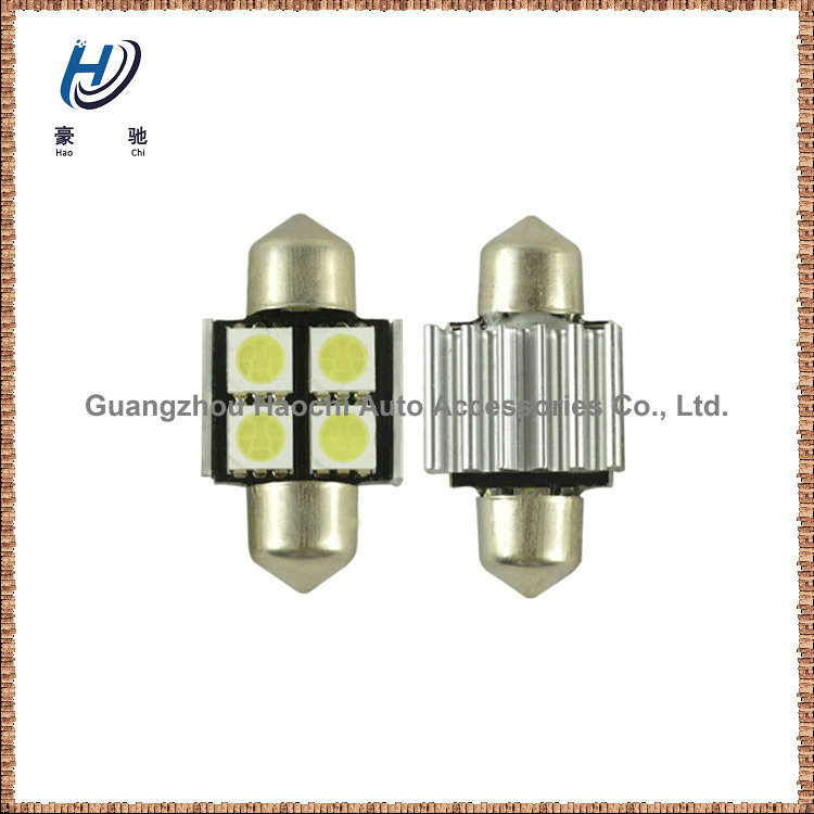 工廠 31mm 4smd 5050 檢測防報警燈 帶散熱鋁件 LED雙尖汽車頂燈工廠,批發,進口,代購