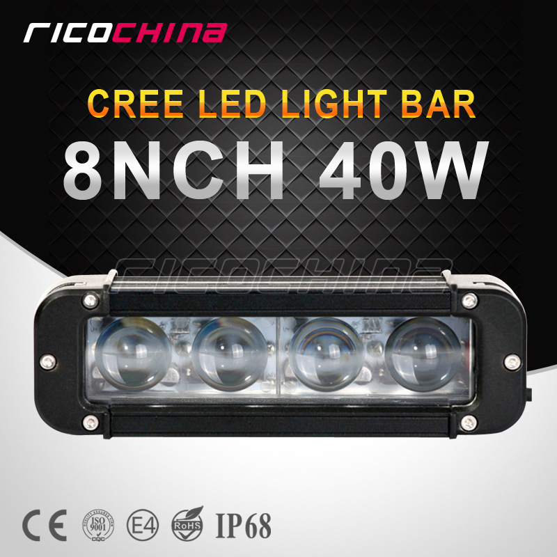 40W led長條燈 4D單排 越野汽車頂燈 CREE LED單排大功率長條燈工廠,批發,進口,代購