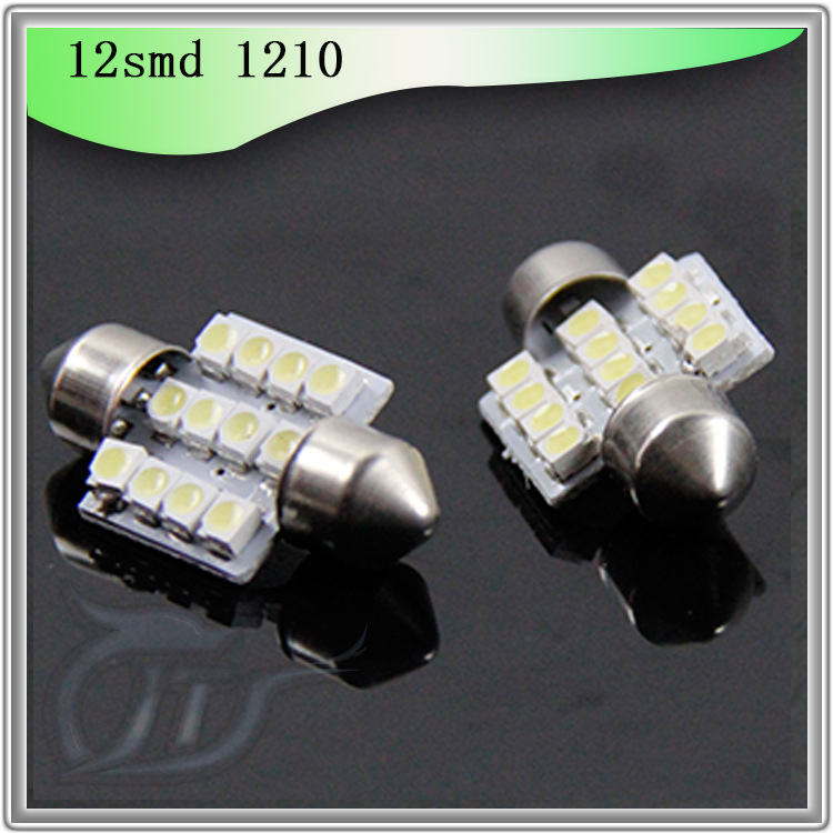 廠傢直銷雙尖31mm-12SMD-1210led燈 車燈 車頂燈 牌照燈 閱讀燈工廠,批發,進口,代購