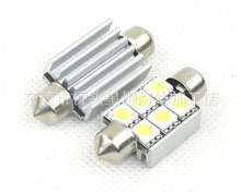 廠傢直銷 6SMD-5050 LED 解碼 雙尖車頂燈/牌照燈/閱讀燈 雙尖LED批發・進口・工廠・代買・代購