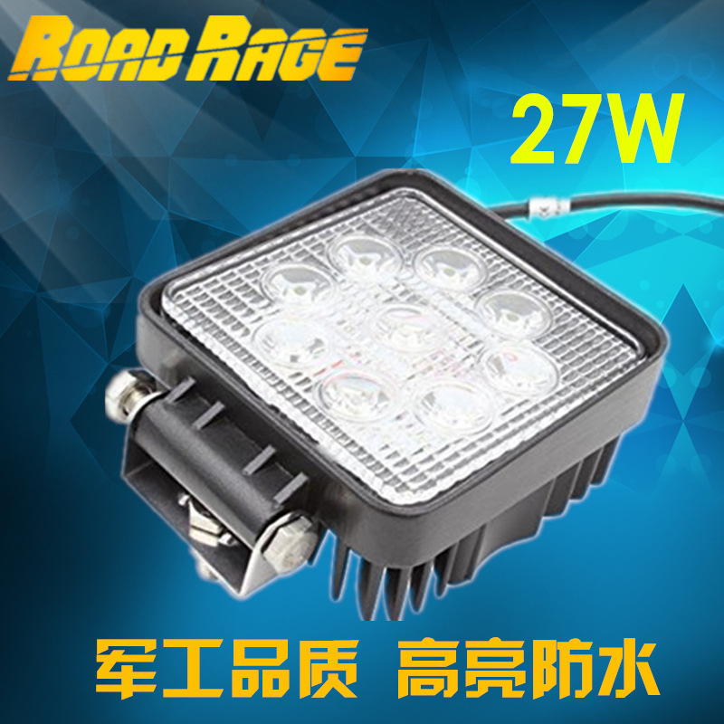 廠傢批發汽車27w LED工作燈 挖掘機改裝作業燈 工程機械照明射燈工廠,批發,進口,代購