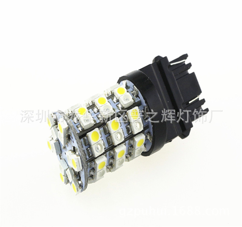 直銷 汽車led剎車燈 T25 3157 3528 60SMD 白+黃 雙色剎車燈工廠,批發,進口,代購