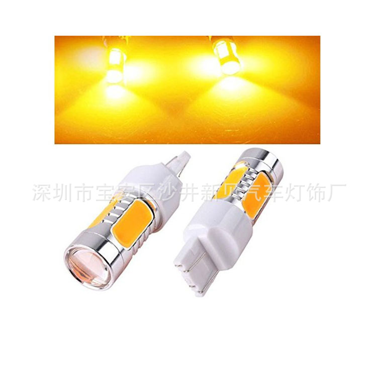 T20 7440/3156流氓倒車燈 LED 7.5w 超高亮透鏡 轉向燈 黃色工廠,批發,進口,代購