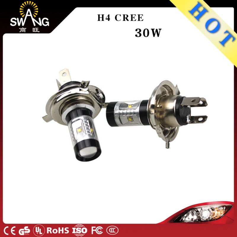 廠傢直銷 汽車LED大功率霧燈 H4 cree 30W 6SMD 黑色外殼工廠,批發,進口,代購